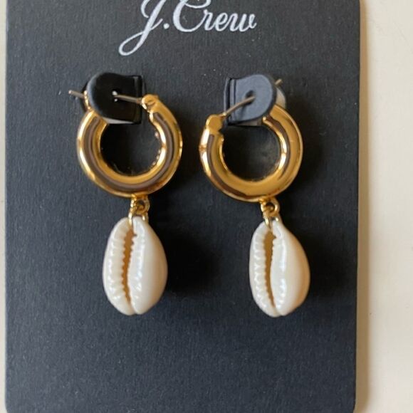 NWT J CREW Shell Drop Earrings - Picture 4 of 7